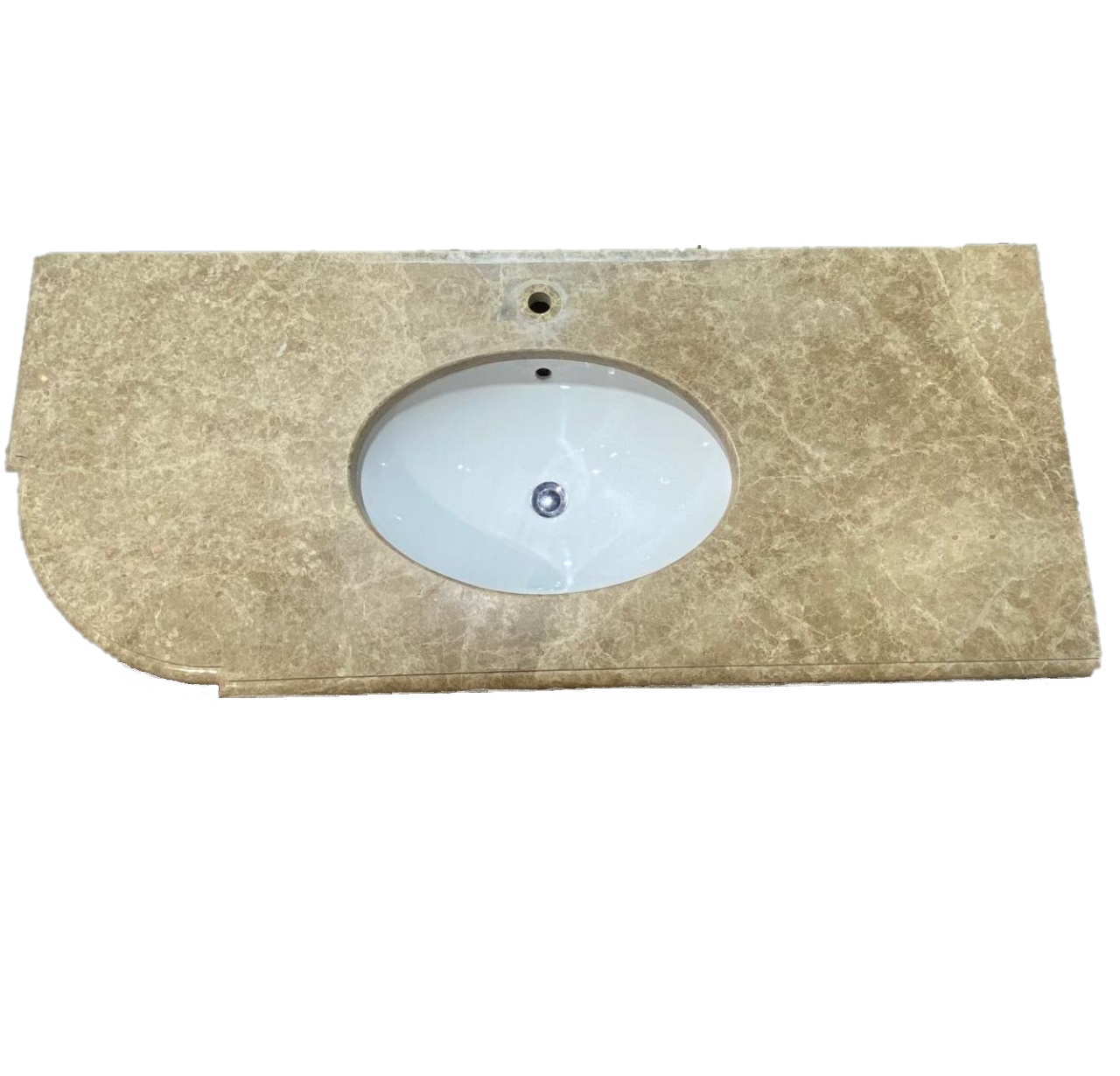 Мраморная столешница с раковиной Villeroy & Boch.