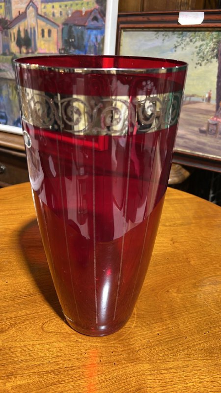 Ваза рубиновая для цветов Bohemia