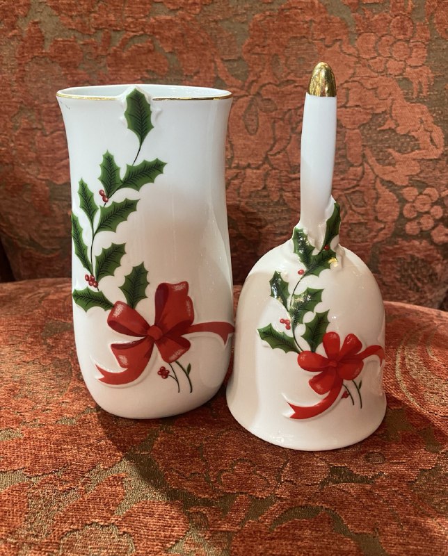 Винтажный  рождественский колокольчик и кувшин, Япония